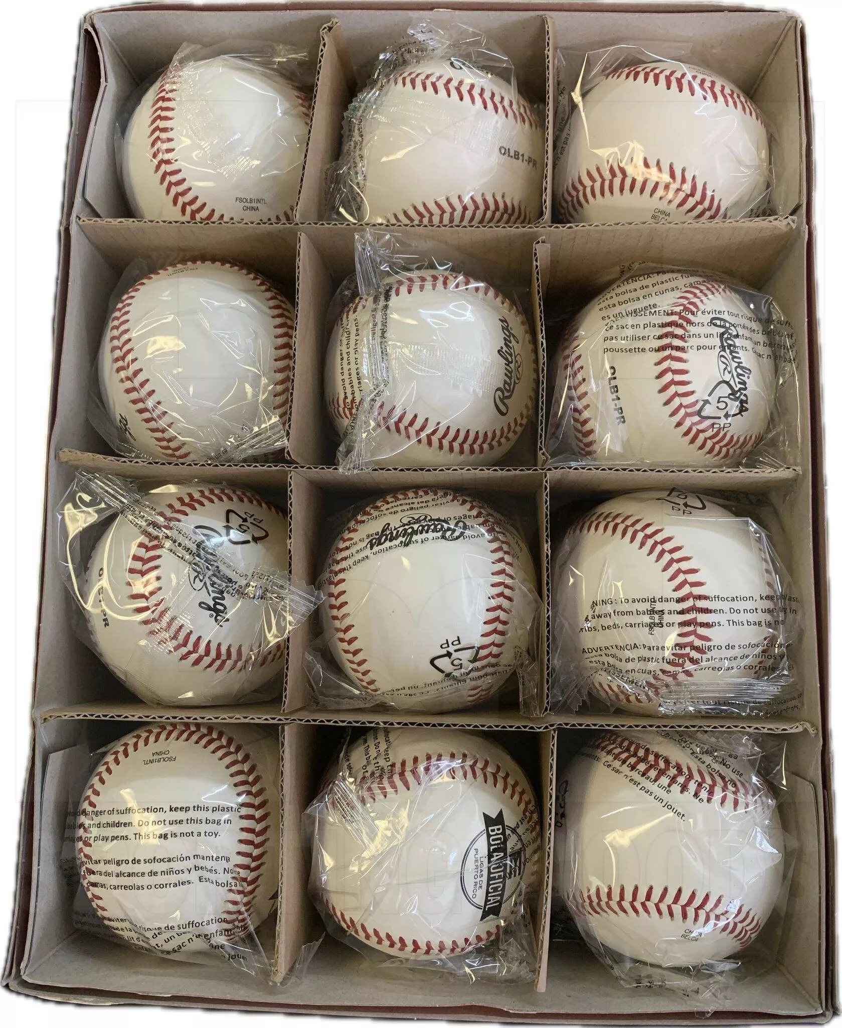 Rawlings OLB1PR Colt & Palomino Series Baseball Dozen