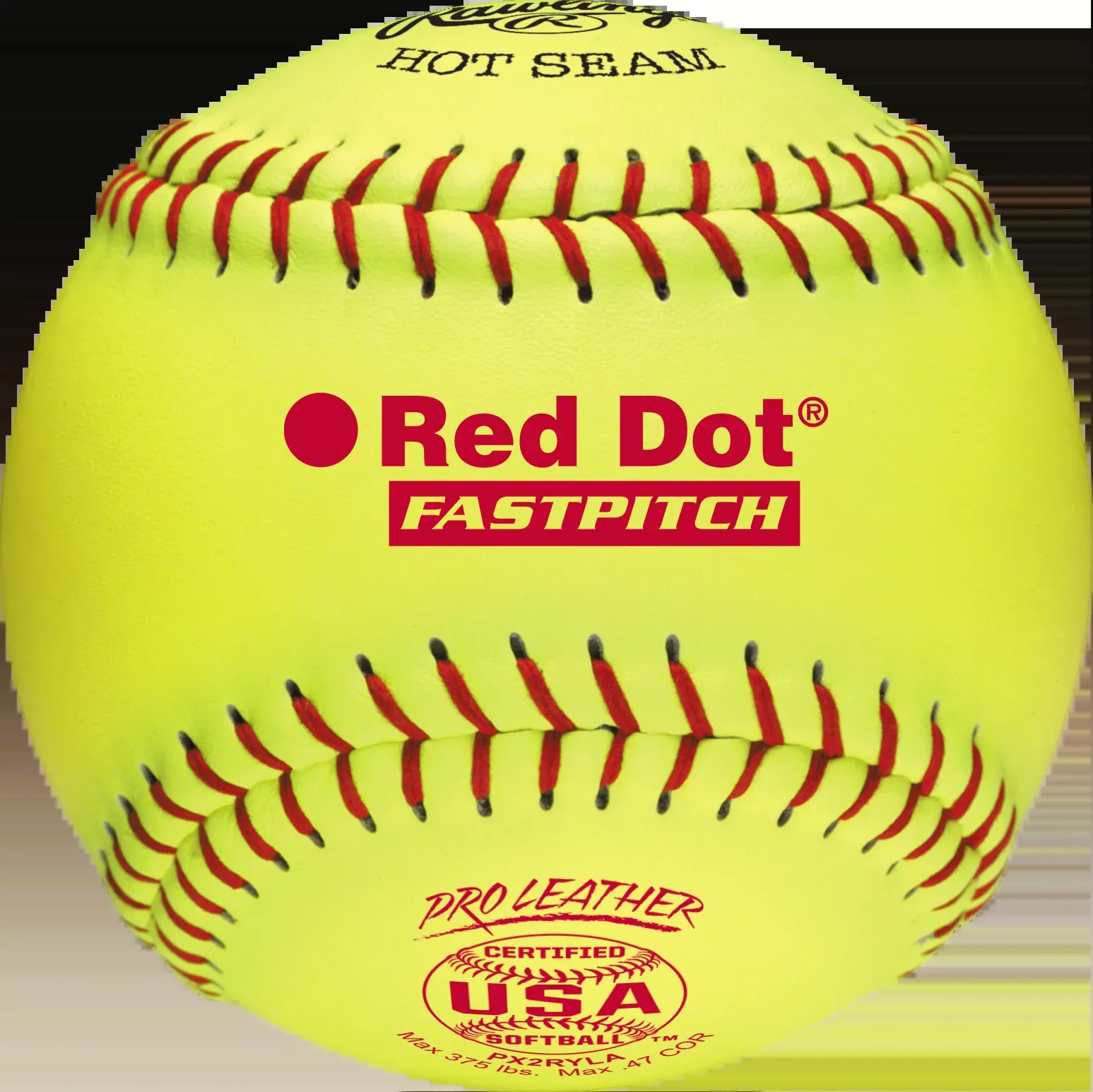 Rawlings One Dozen 12" Pro Leather Red Dot USA Fastpitch Softballs