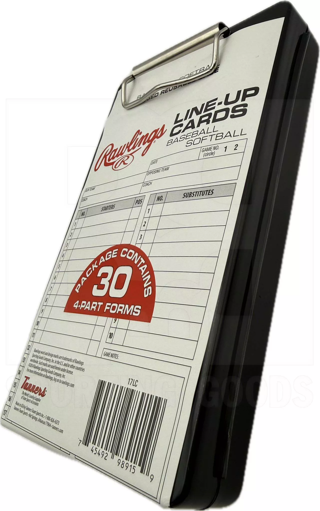 Rawlings Softball/Baseball 30 Line-Up Cards w/ Case