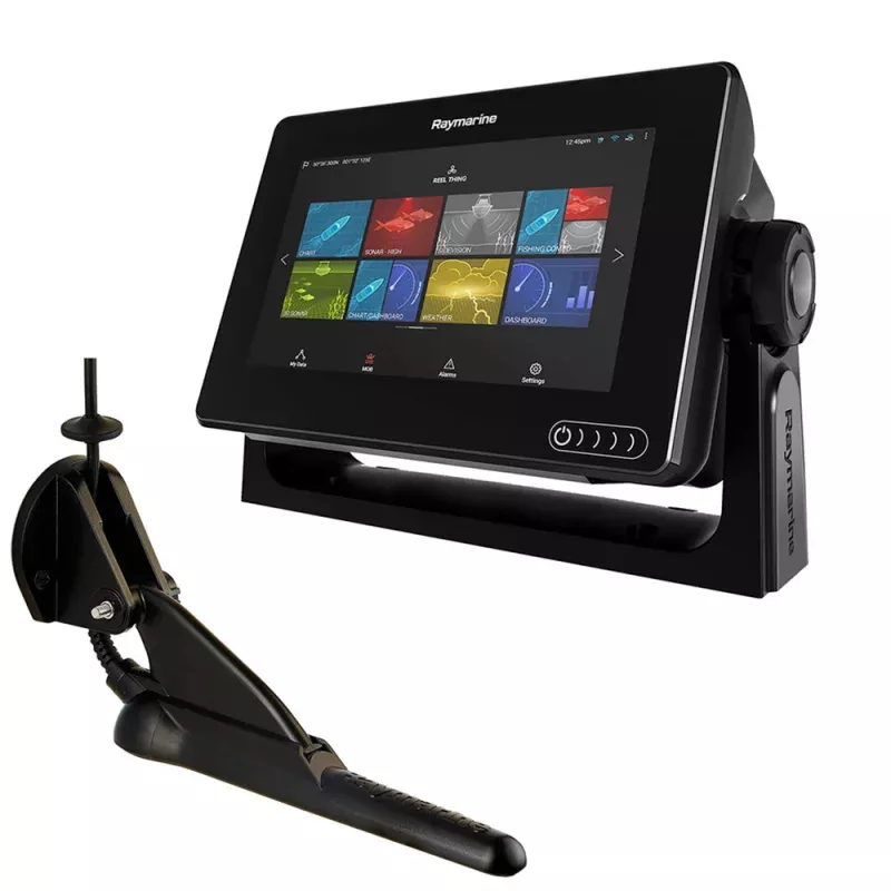 Raymarine Axiom 7 DV MFD w/CPT-100DVS Transom Mount TransducerLightHouse North America Chart