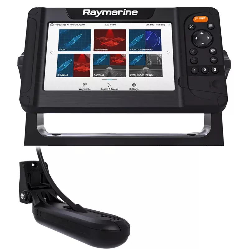Raymarine Element 7 HV Combo w/HV-100 Transom Mount TransducerLighthouse North America Chart