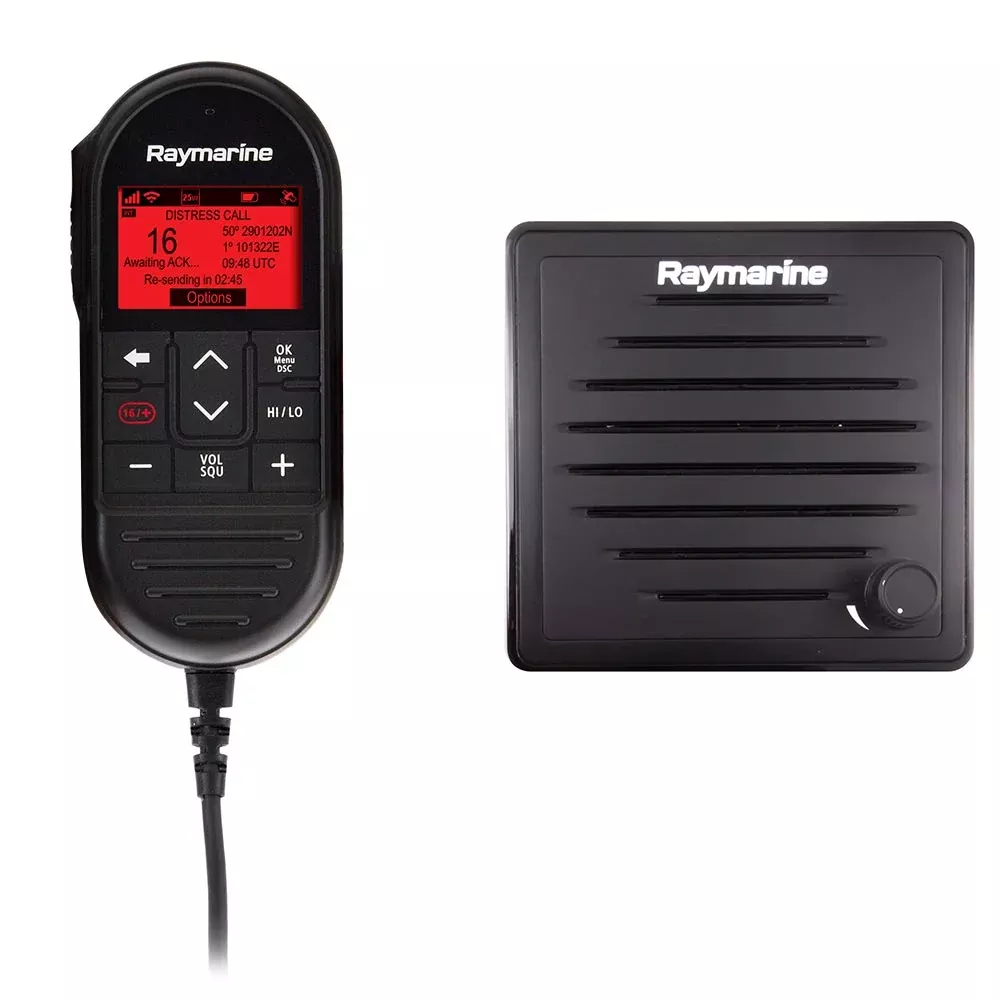Raymarine Ray90 Wired Second Station Kit w/Passive Speaker, RayMic Wired HandsetRayMic Extension Cable – 10M [T70432]