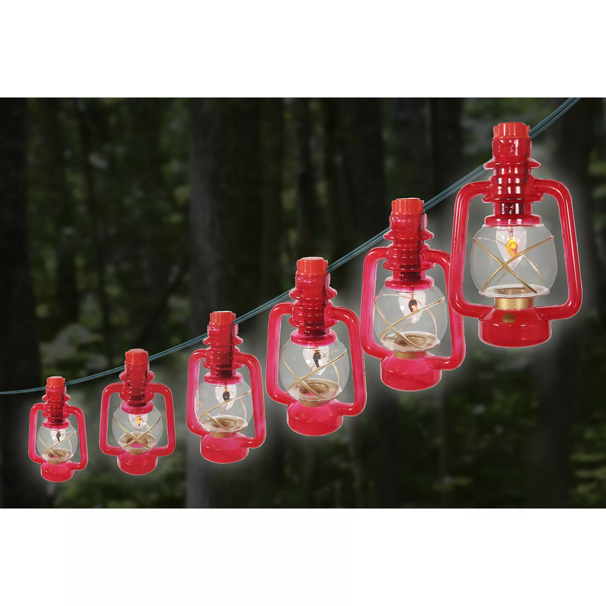 Red Lantern Lights, 10 Lights on 11’ Cord
