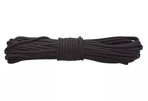 RED ROCK 550 PARACHUTE CORD 100 FEET BLACK