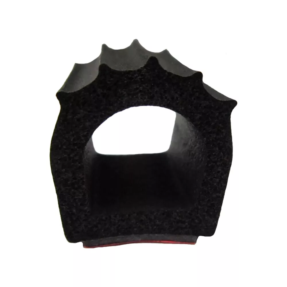 Ribbed Hollow Tall Bulb Seal, 10' L.