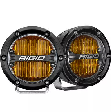 RIGID 360-Series 4 Inch SAE Fog Light Yellow Set of 2