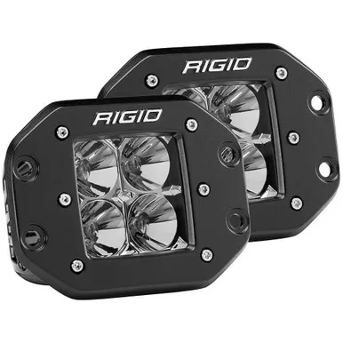 RIGID D-Series PRO Flood Flush Mount Black Pair