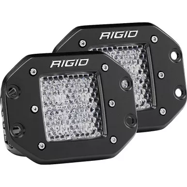 RIGID D-Series PRO Flush Mount Diffused Pair Black