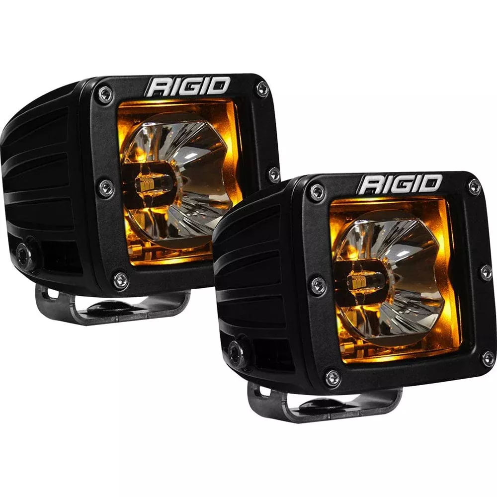 RIGID Industries Radiance Pod Amber Backlight Black Housing – Pair