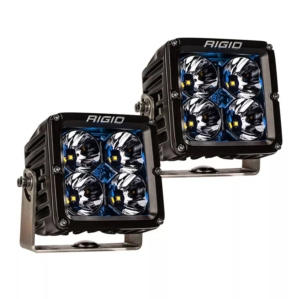 RIGID Industries Radiance Pod XL – Black Case w/Blue Backlight – Pair | 32202