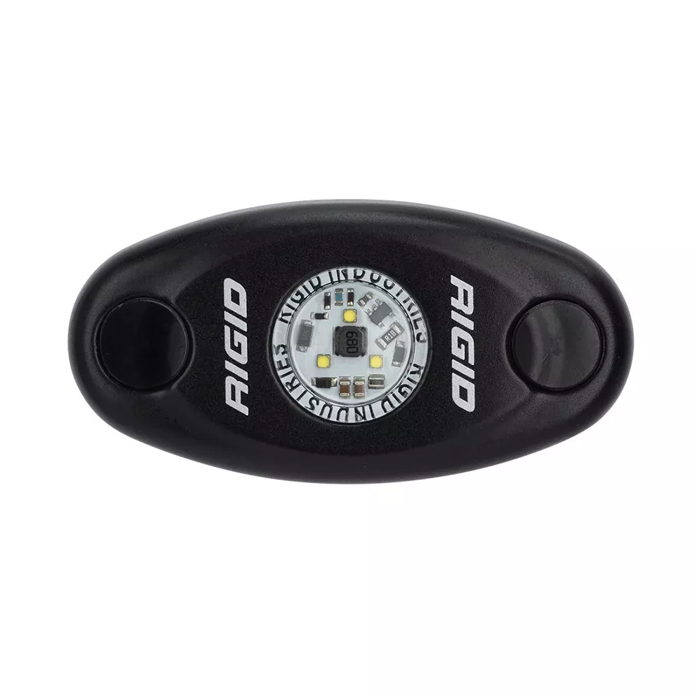 RIGID Industries A-Series Black High Power LED Light Single – Natural White [480083]