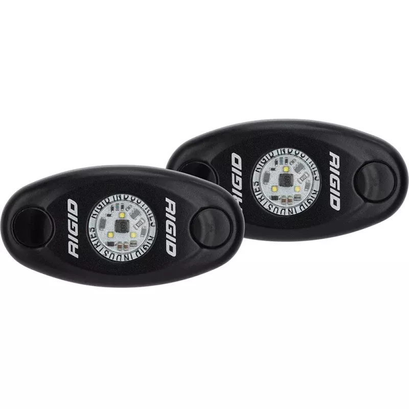 RIGID Industries A-Series Black Low Power LED Light Pair – Blue