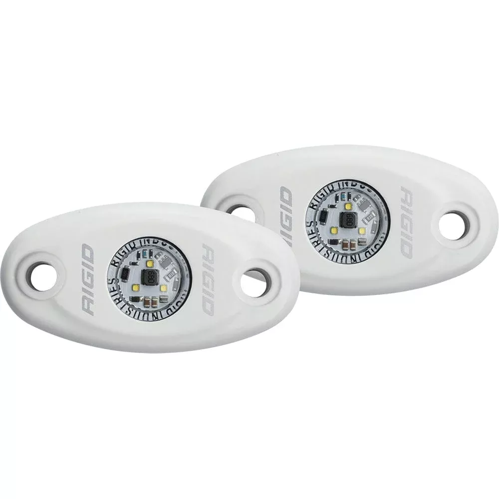 RIGID Industries A-Series White High Power LED Light – Pair – Cool White
