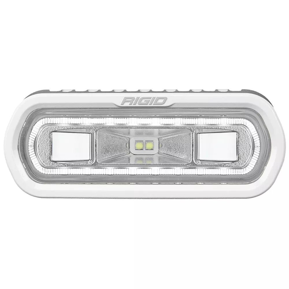 RIGID Industries SR-L Series Marine Spreader Light – White Surface Mount – White Light w/Red Halo