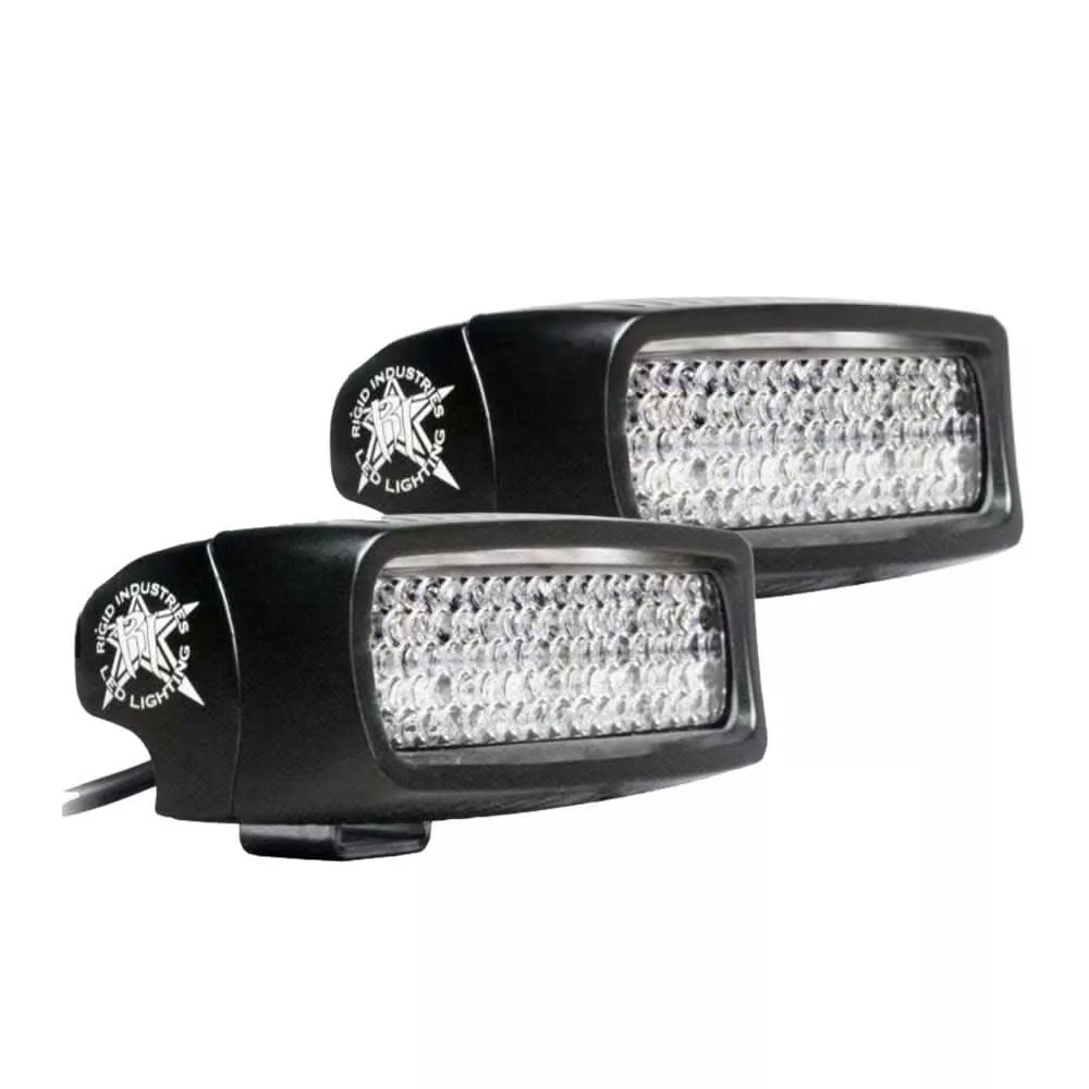 RIGID Industries SR-Q PRO Back Up Light Kit – Surface Mount Diffused – Pair – Black [980023]