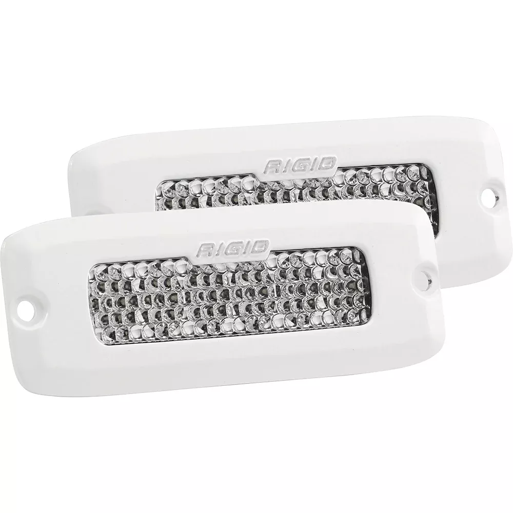 RIGID Industries SR-Q Series PRO Hybrid-Diffused LED – Flush Mount – Pair – White | 965513