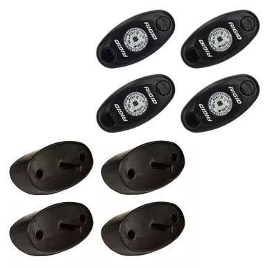 RIGID A-Series Rock Light Kit 4 Amber Lights