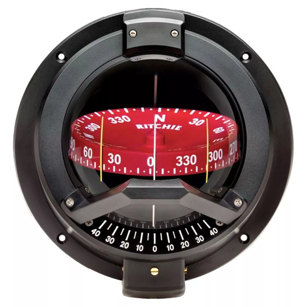 Ritchie BN-202 Navigator Compass – Bulkhead Mount – Black | BN-202