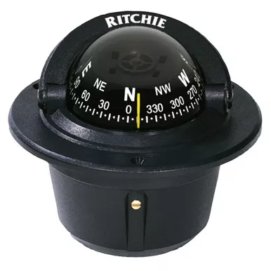 Ritchie F-50 Explorer Black Flush Mount Compass