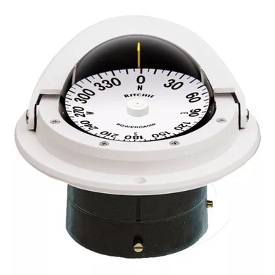 Ritchie F-82W Voyager White Flush Mount Compass