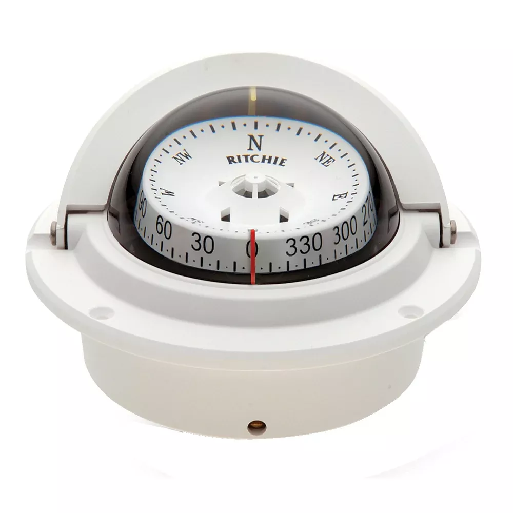 Ritchie F-83W Voyager Compass – Flush Mount – White | F-83W