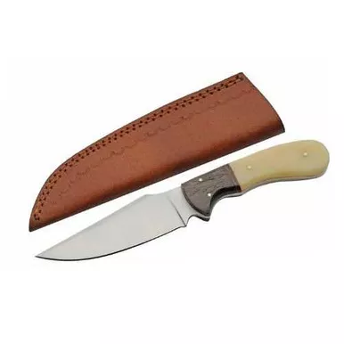 Rite Edge Camel Bone and Wood Fixed Blade Knife