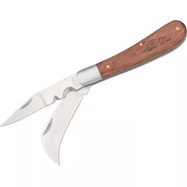 Rite Edge Electricians Wood Handle Hawkbill Utility Knife