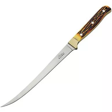 Rite Edge Imitation Stag Fillet Fixed Blade Knife