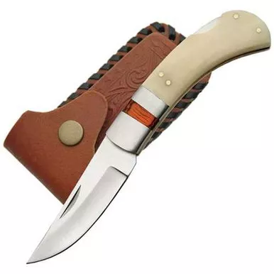 Rite Edge Single Bolster Lockback Knife with Sheath