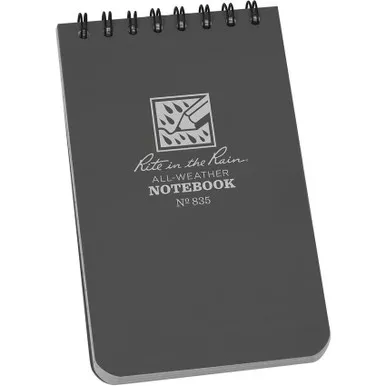 Rite in the Rain Gray Top Spiral 3x5 Notebook