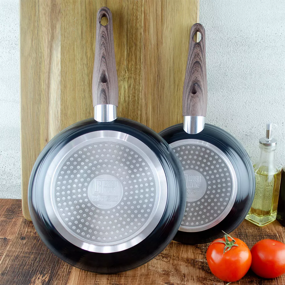Robert Irvine 2-Piece Fry Pan Set, Black