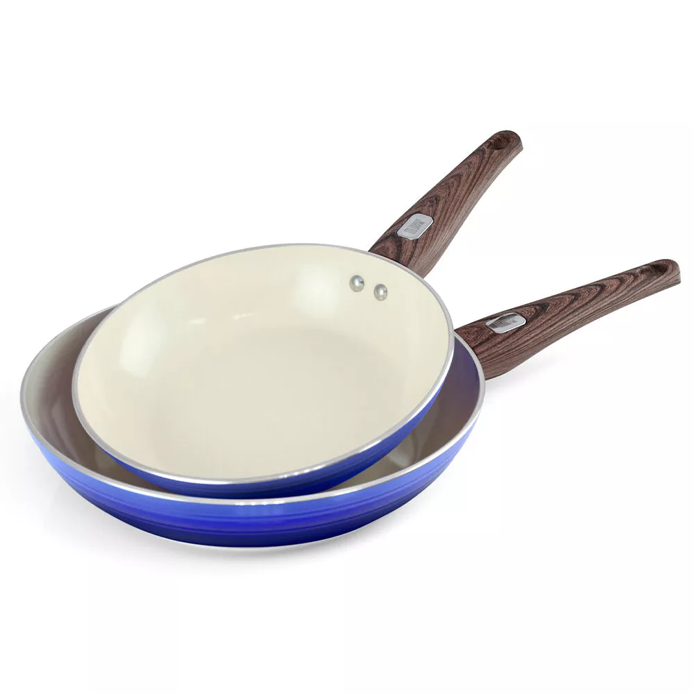 Robert Irvine 2-Piece Fry Pan Set, Blue