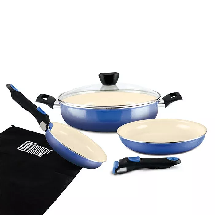 Robert Irvine 7-Piece Cookware Set, Blue