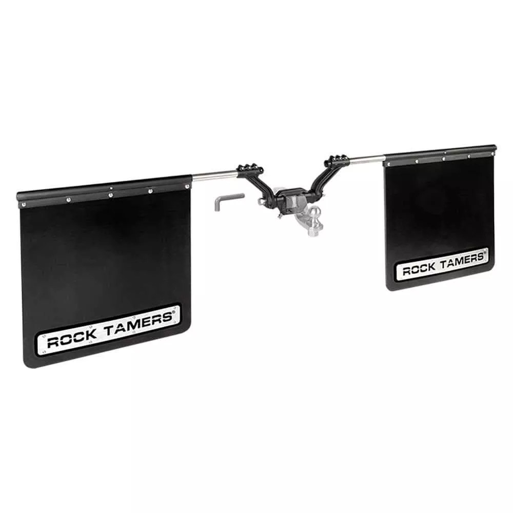 ROCK TAMERS 2" Hub Mudflap System - Matte Black/Stainless - 108