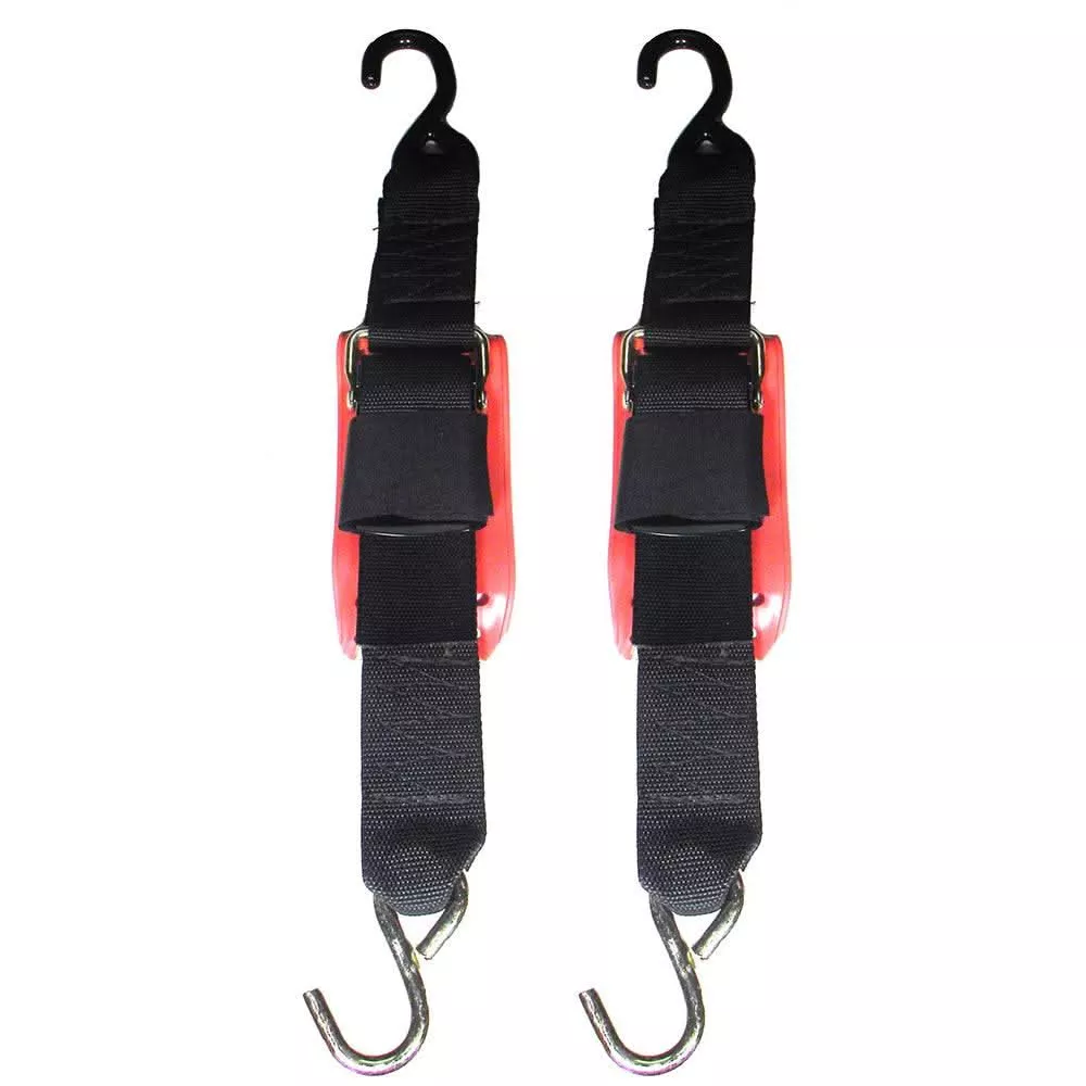 Rod Saver Quick Release Trailer Tie-Down w/Vinyl Pad - 2" x 2' - Pair - QRTD2VP