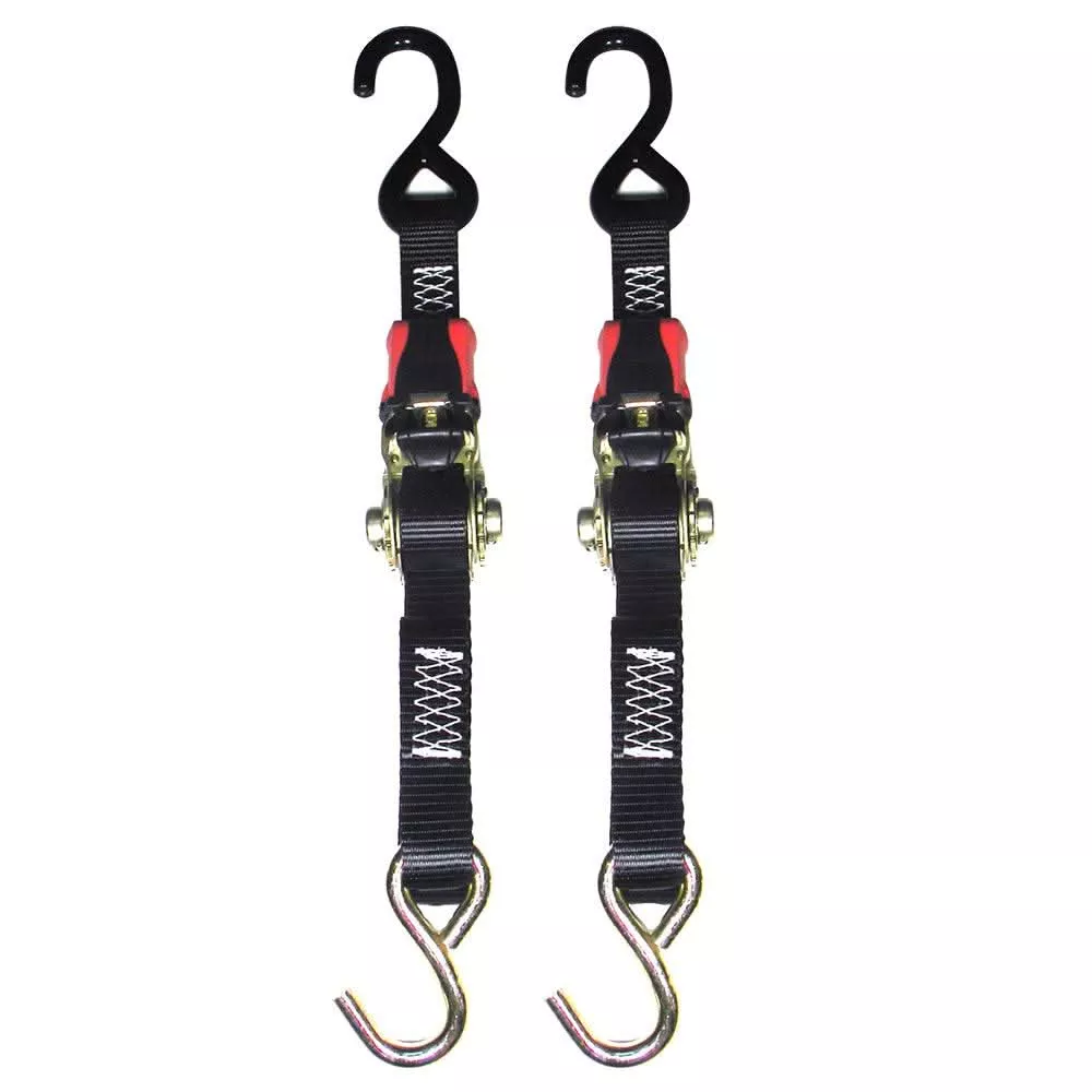 Rod Saver Rubber Ratchet Tie-Down - 1" x 4 - Pair [RTD4]