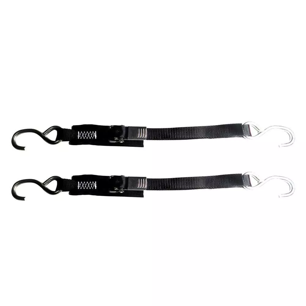 Rod Saver Stainless Steel Quick Release Transom Tie-Down - 1" x 6' - Pair - SS1QRTD6