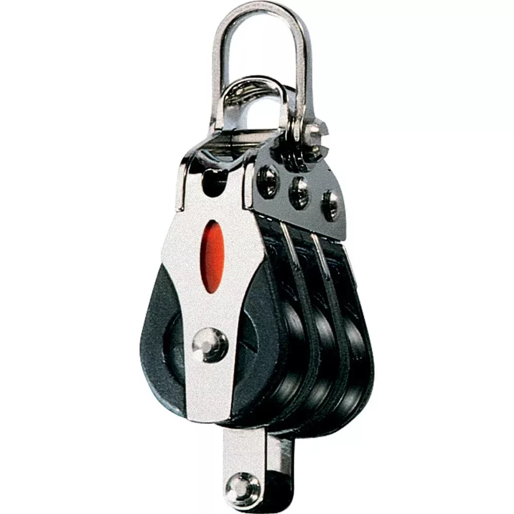 Ronstan Series 20 Ball Bearing Block – Triple – Becket – 2-Axis Shackle Head