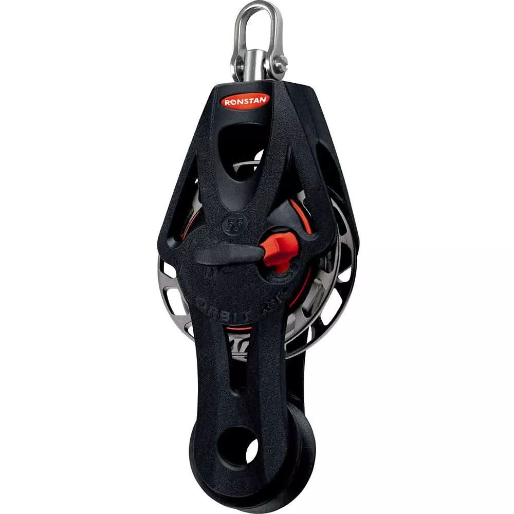 Ronstan Series 55 Ratchet Mount Orbit Block - Fiddle Becket Swivel - RF56510