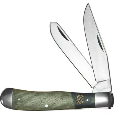 Roper Rattler Trapper Green Micarta Carbon Steel Knife