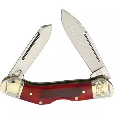 Rough Rider Black Cherry Bone 3 inch Lockback Knife