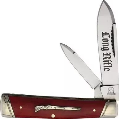 Rough Rider Long Rifle Gunstock Red Pocket Knife