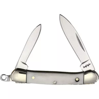 Rough Rider Mini Canoe White Bone Handle Folding Knife