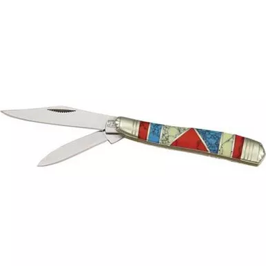 Rough Rider Stoneworx Turquoise Peanut Knife