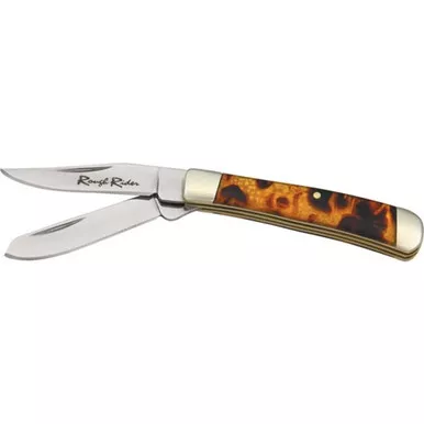 Rough Rider Tiny Trapper Imitation Tortoise Shell Knife