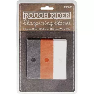 Rough Ryder Sharpening 3pc Stone Set Coarse Medium Fine Grit