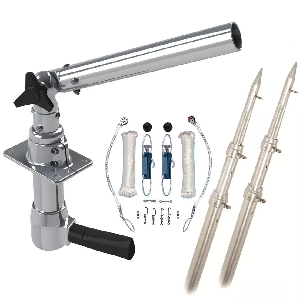 Rupp Revolution Top Gun Package w/15′ Telescoping Poles & Complete Single Line Rigging Kit w/Klickers Release Clips [REV-TPGN-15T]
