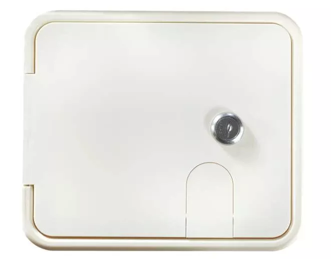 RV Designer Locking Electrical Cable Hatch• B150