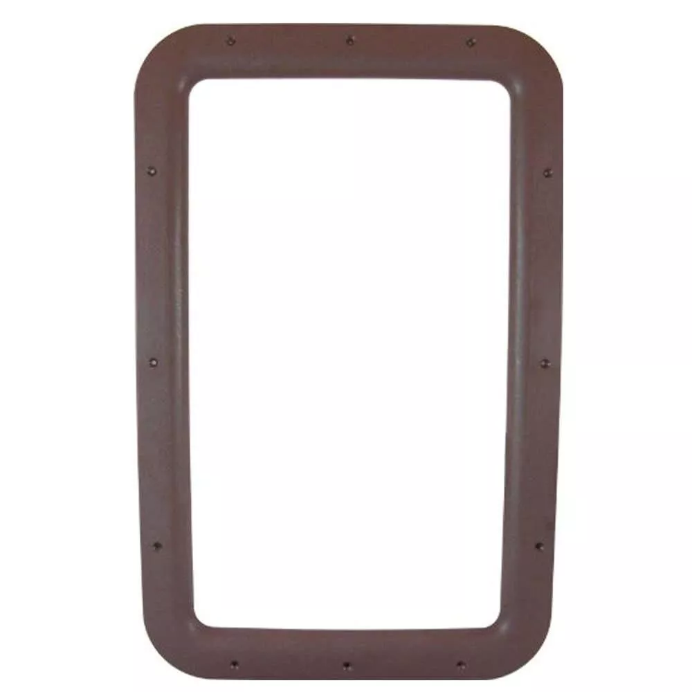RV Entrance Door Window Frames - Interior Brown