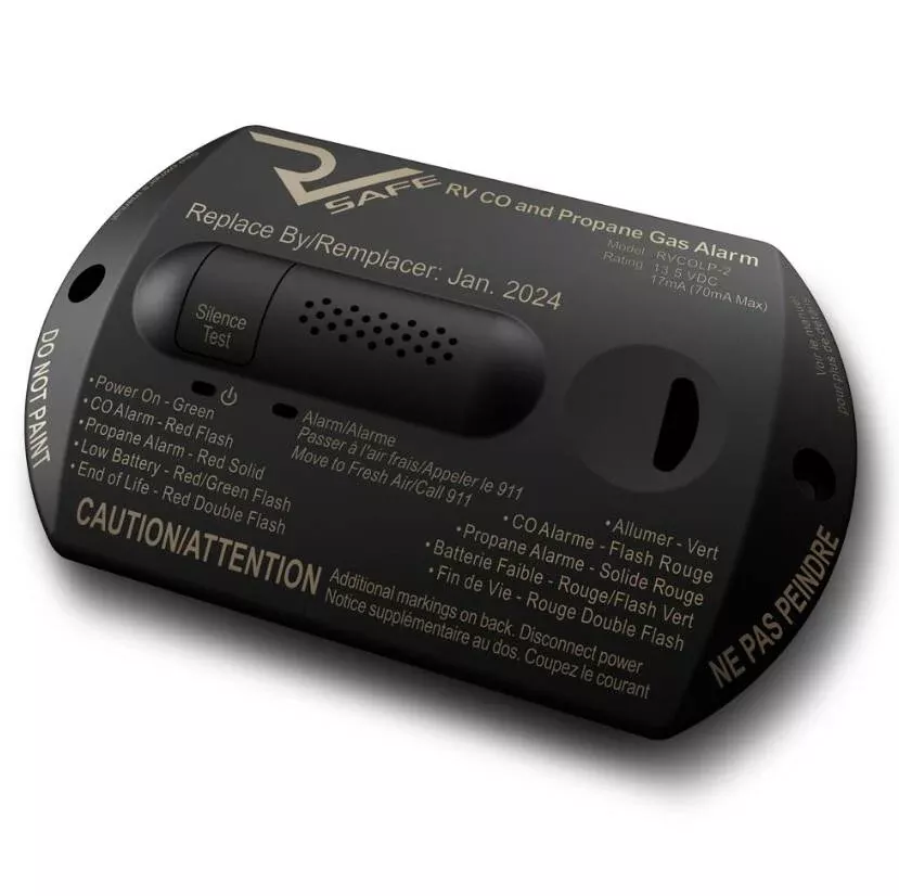 RV Safe Propane Gas Detector/Alarm - Black• RVLP-2B